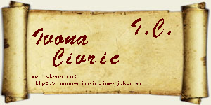 Ivona Civrić vizit kartica